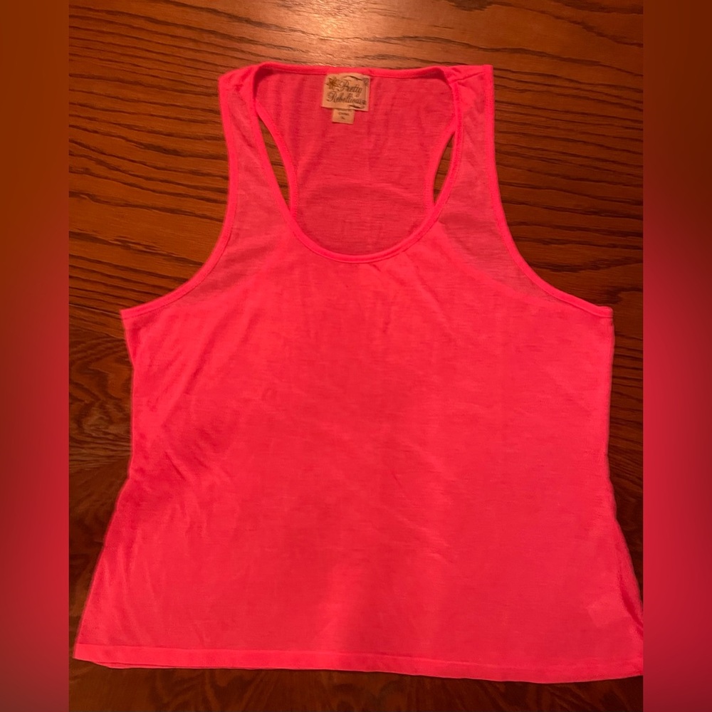 Pretty Rebellious Bright Pink Racerback Tank Top